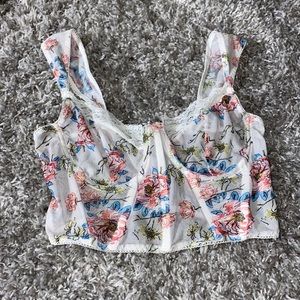 Lace Floral Crop Top